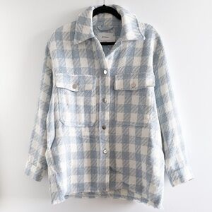 Stradivarius Plaid Tweed Shacket